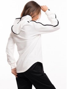 Sweatshirt with Hoodie - White